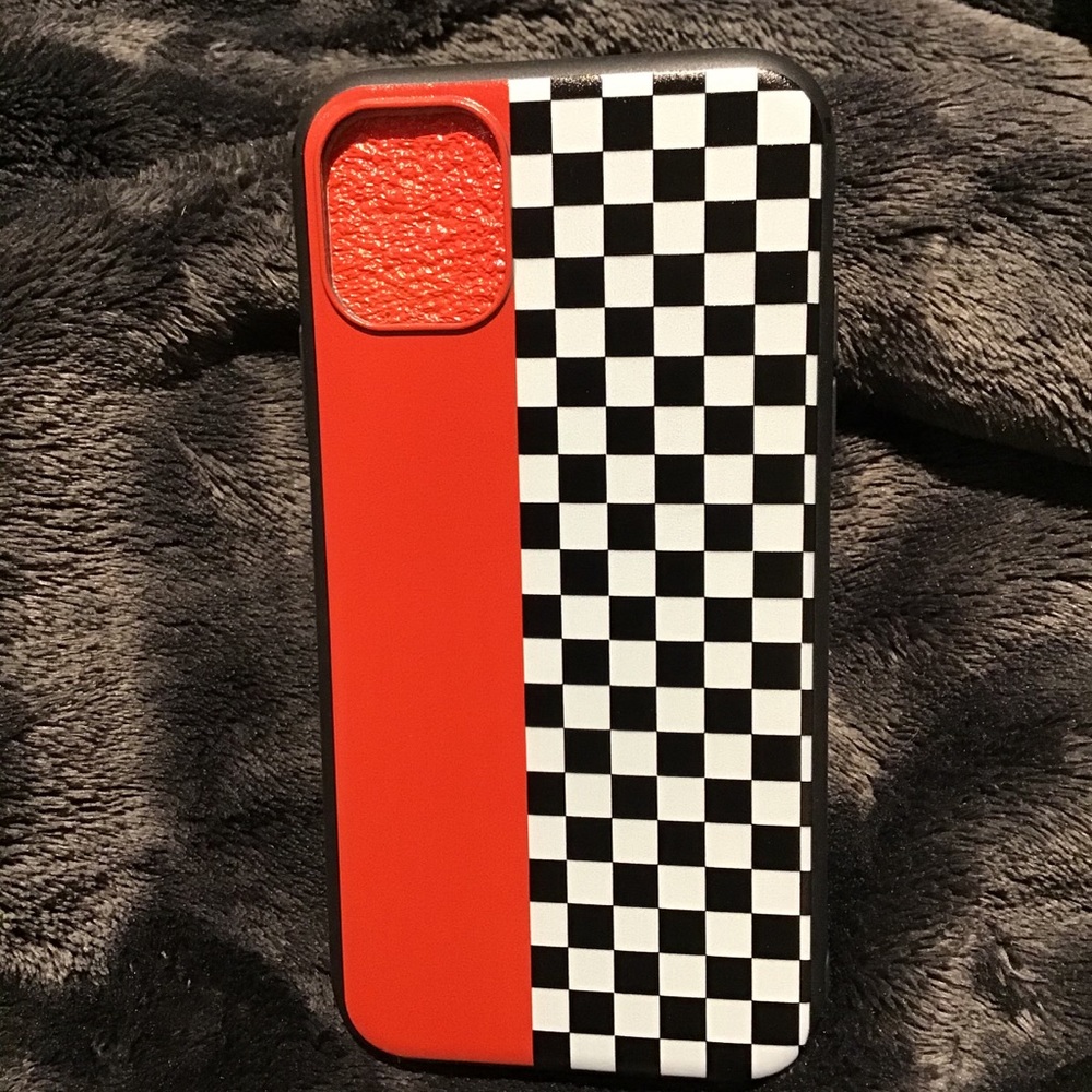 Red and Checkered Print IPhone 11 Case BRAND NEW!